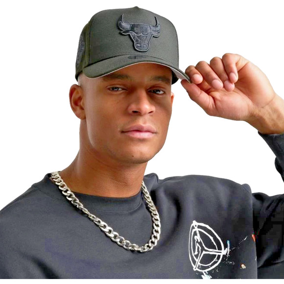 New Era Chicago Bulls Nba 9Forty Snapback Hat In Black - Picture 6 of 6